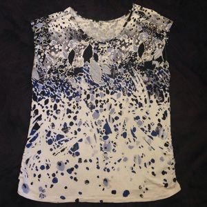 Colorful Capped-Sleeved Blouse