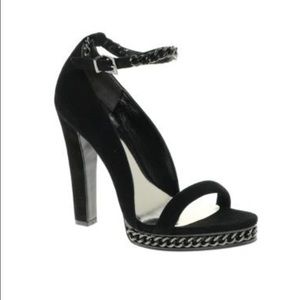 Karen Millen Gothic Chain heels, 6.5 4 1/2" heel