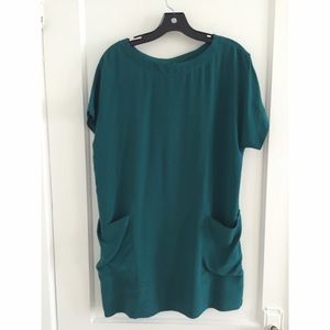 Stunning Teal Silk Joie Dress with Pockets size XS