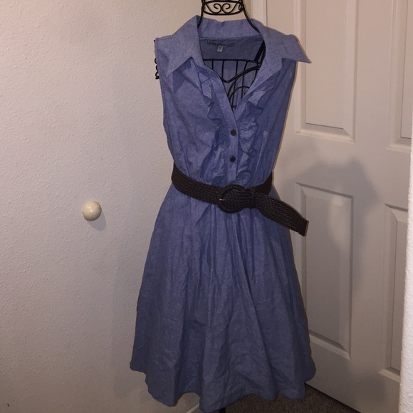 Ruffled belted dress
