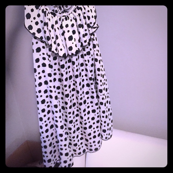 Dalmatian print satin tank