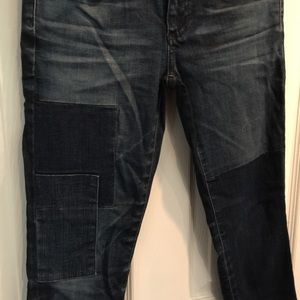 AG Patchwork Skinny Jeans