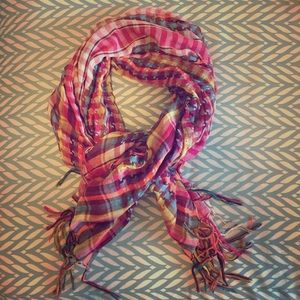 Multi-Colored Plaid Scarf/Wrap OS