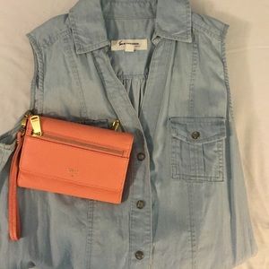 Fossil Wristlet- Coral / Neon Peach