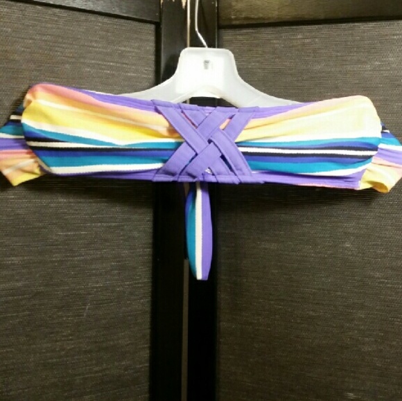 Rainbow Bandau Aerie Swim Top
