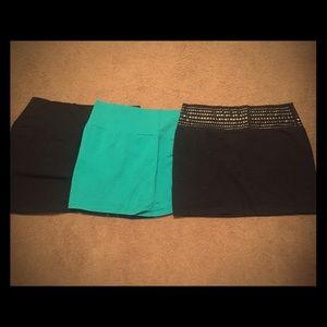 Lot of 3 EXPRESS stretchy skirts