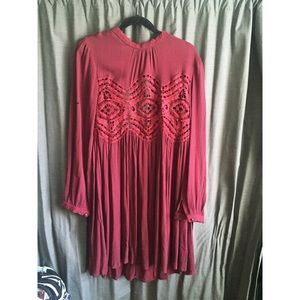 Maroon lace dress