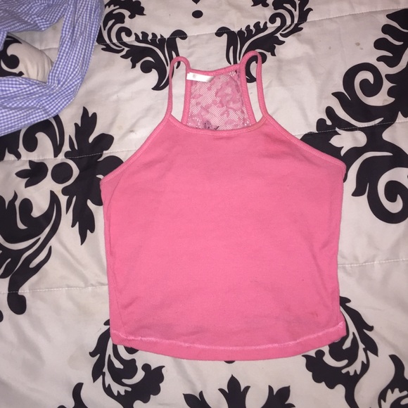 Pink Halter Top Lace