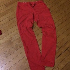 Red Madewell skinny jeans