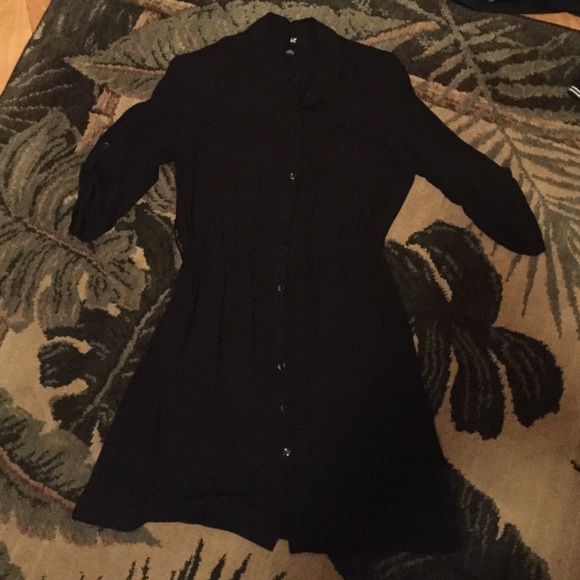 Black Button Down Dress