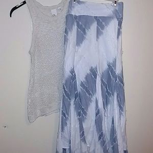 Chico's skirt with shirt