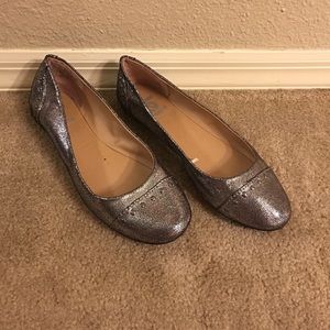 🔻Reduced🔻Silver crackle print flats