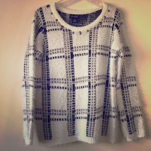 Studded Fuzzy Sweater Sz L