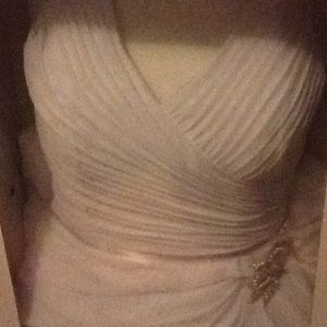 White Wedding gown.Halter neckline.