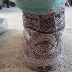 Custom sk8-hi high top vans