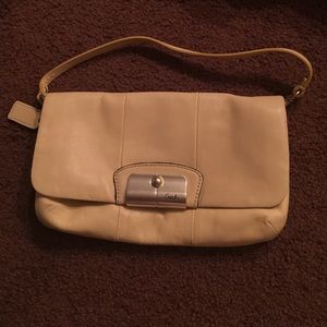 COACH yellow large wristlet