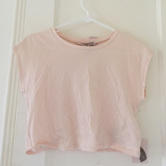 Blush crop tee top cute girly
