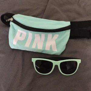 PINK Fanny Pack + Sunglasses