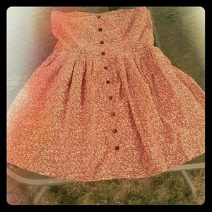 Strapless floral sundress