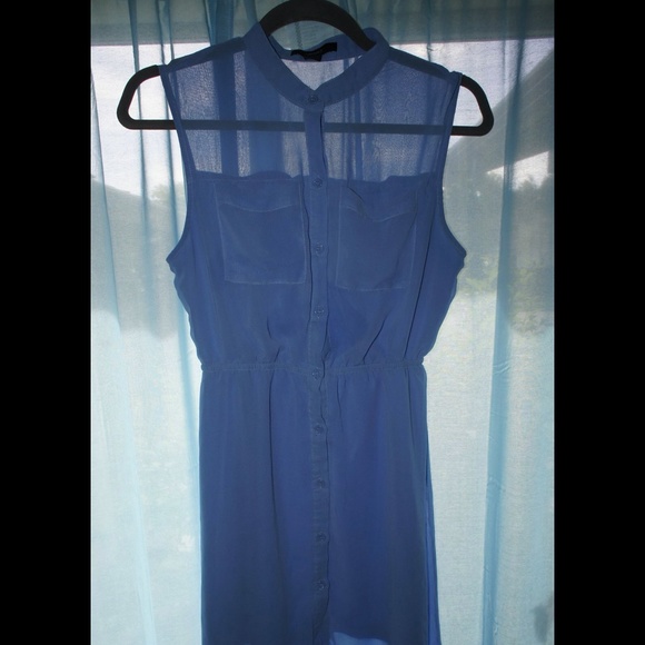 Blue high low dress