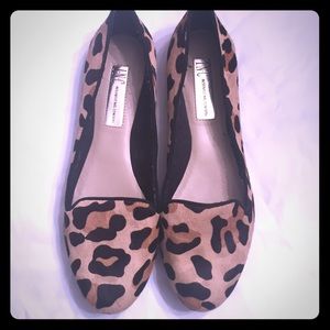 Cute Calf Hair Leopard Flats- Never Worn