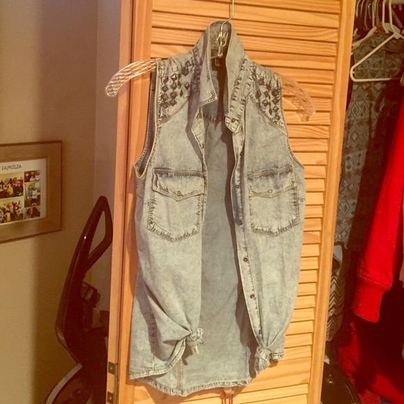 Forever 21 Acid Wash Vest