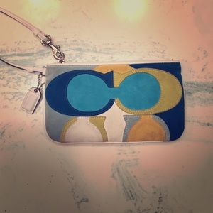 Coach suede wristlet