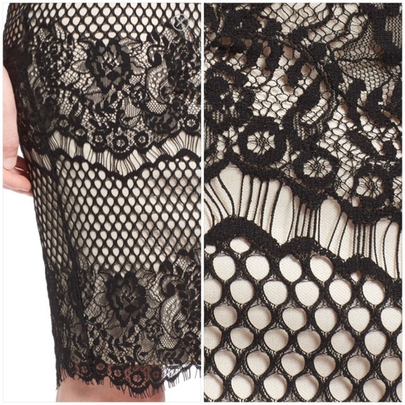 MISSGUIDED Black Mesh Lace Pencil Skirt - Picture 3 of 4