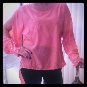 Coral blouse