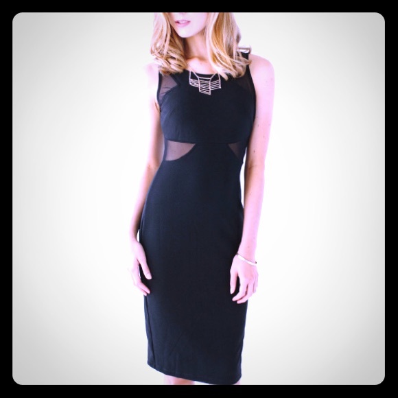 NWT MRSP 44 Bailey Blue Med black dress bodycon