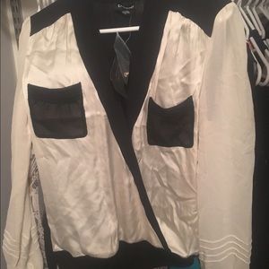 Bebe silk and chiffon body suit new with tags!