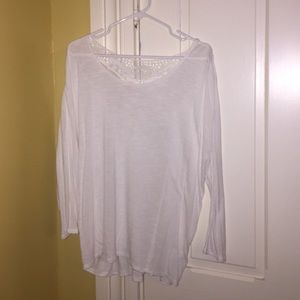 White Top with Lacey Back