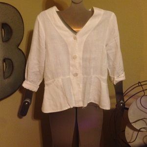 White Button-Down Blouse