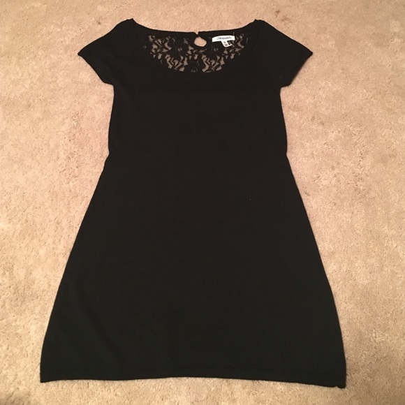 Black sweater dress