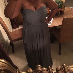 David's Bridal- Pewter Bridesmaid Dress