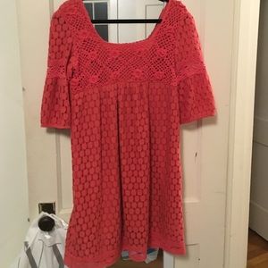 Solitaire corral dress with beautiful pattern