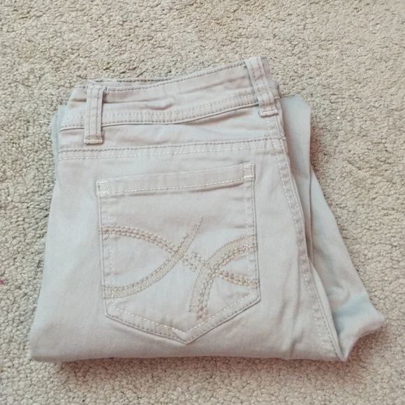 Khaki flare jeans