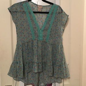 Festival Chic! Floral sheer top!
