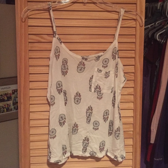Nollie brand white dream catcher strap tank