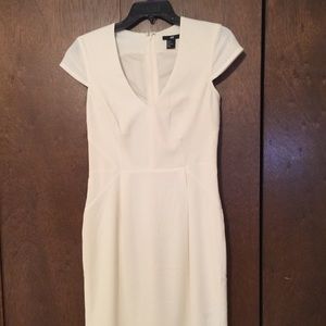 White shift dress
