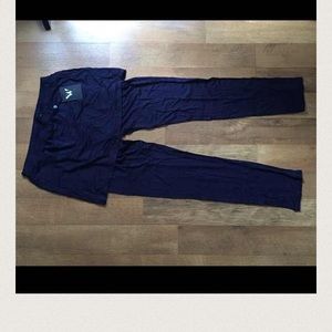 Olive, black and navy skirted leggings