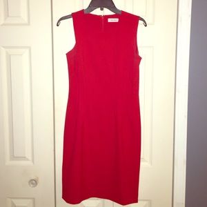Sleeveless Clavin Klein red dress