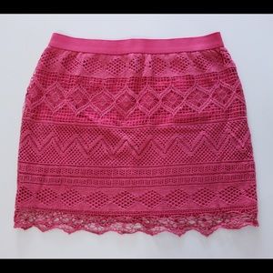 American Eagle pink lace skirt