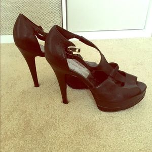 BCBGirls black cage heels