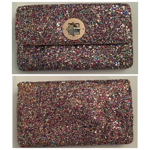 Kate Spade Missy Sparkler Clutch Rainbow Glitter