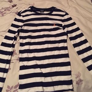 Long sleeve crew neck polo tee