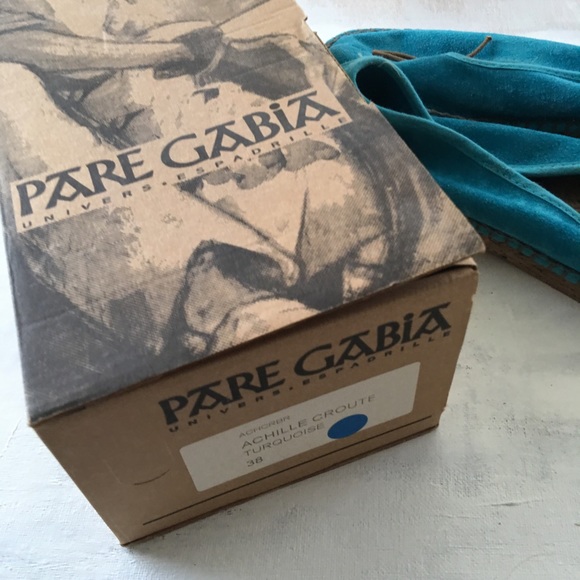 Pare Gabia Turquoise Suede Espadrilles - Picture 2 of 4