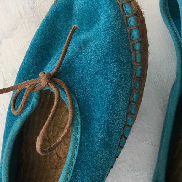 Pare Gabia Turquoise Suede Espadrilles - Picture 3 of 4