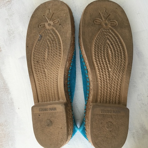 Pare Gabia Turquoise Suede Espadrilles - Picture 4 of 4