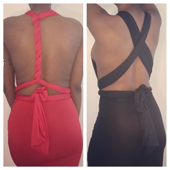 💞FREE ITEM WITH PURCHASE💞 BLACK BODYCON DRESS - Picture 3 of 3